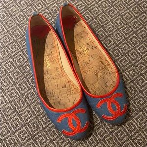 Chanel Ballet Flats in Denim